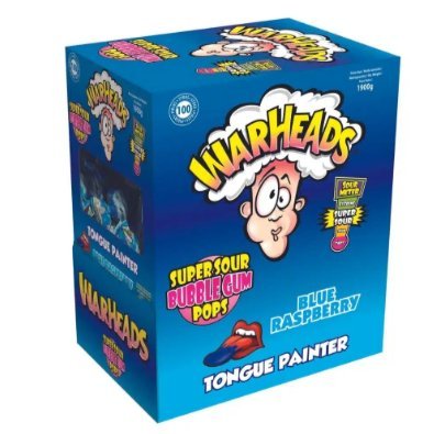 100x Warheads Blue Raspberry 17g - Candy24 - Großhandel - B2B