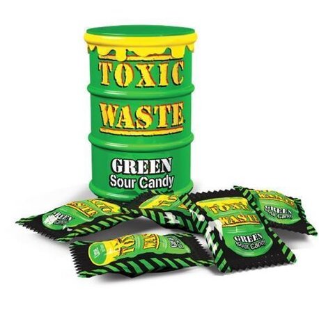 12x Toxic Waste Green Sour Candy 42g - Candy24 - Großhandel - B2B