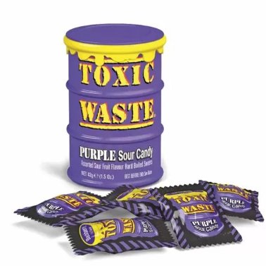 12x Toxic Waste Purple Sour Candy 42g - Candy24 - Großhandel - B2B