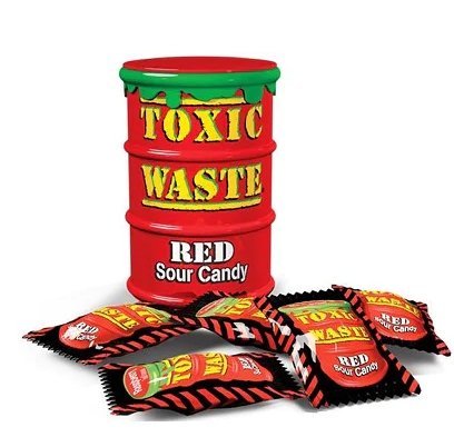 12x Toxic Waste Red Sour Candy 42g - Candy24 - Großhandel - B2B