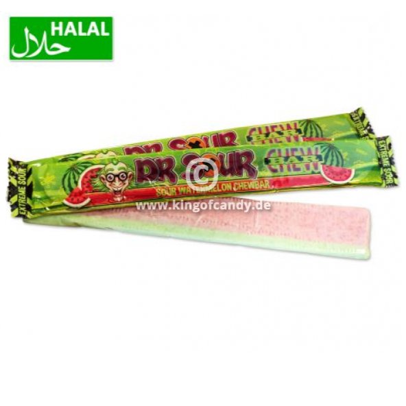 24x Dr. Sour Watermelon Chew Bar 50g - Candy24 - Großhandel - B2B