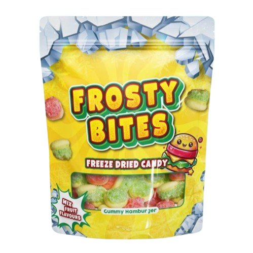 24x Frosty Bites Gefriergetrocknete Süßigkeiten Gummy Hamburger 50g - Candy24 - Großhandel - B2B