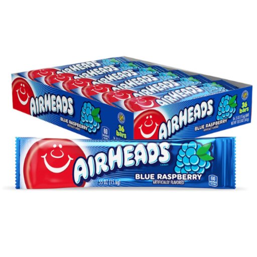 36x Airheads Blue Raspberry 15,6g - Candy24 - Großhandel - B2B