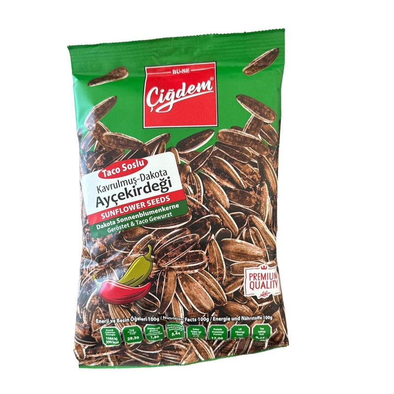 36x Cigdem Sonnenblumenkerne Geröstet & Taco Gewürzt 140gr. - Candy24 - Großhandel - B2B