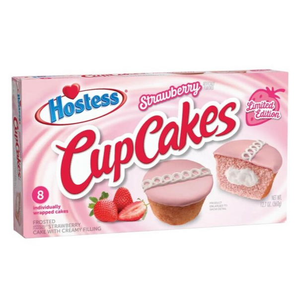 6x Hostess Strawberry Cup Cakes 360g