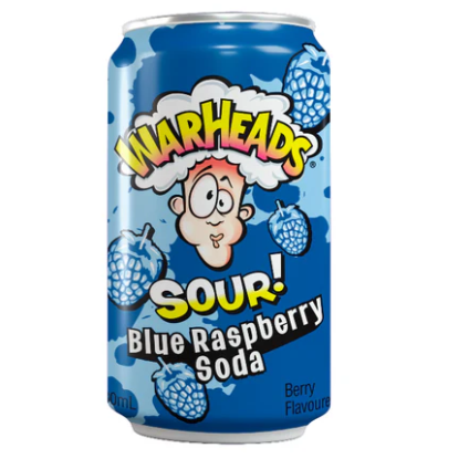 12x Warheads Black Raspberry Soda 355ml