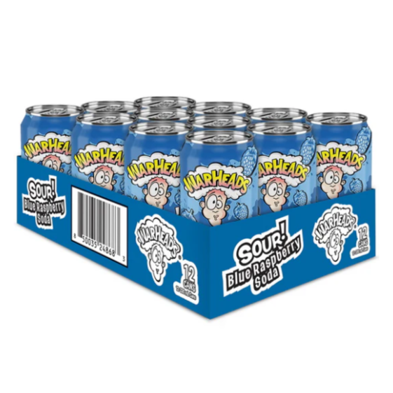 12x Warheads Black Raspberry Soda 355ml