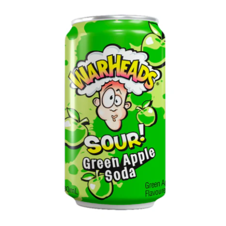 12x Warheads Green Apple Soda 355ml